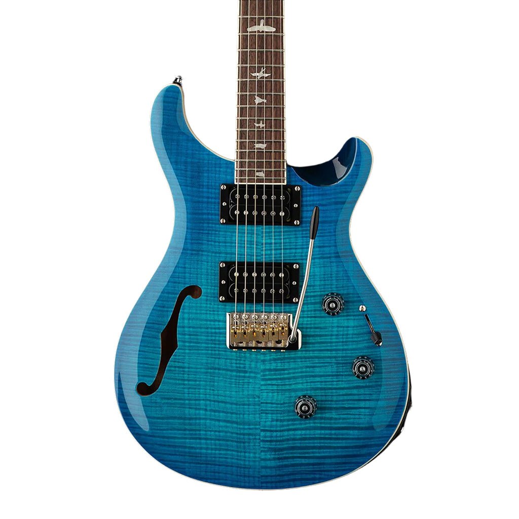 PRS SE Custom 24 Semi Hollow Piezo - Lake Blue Electric Guitars Sky Music