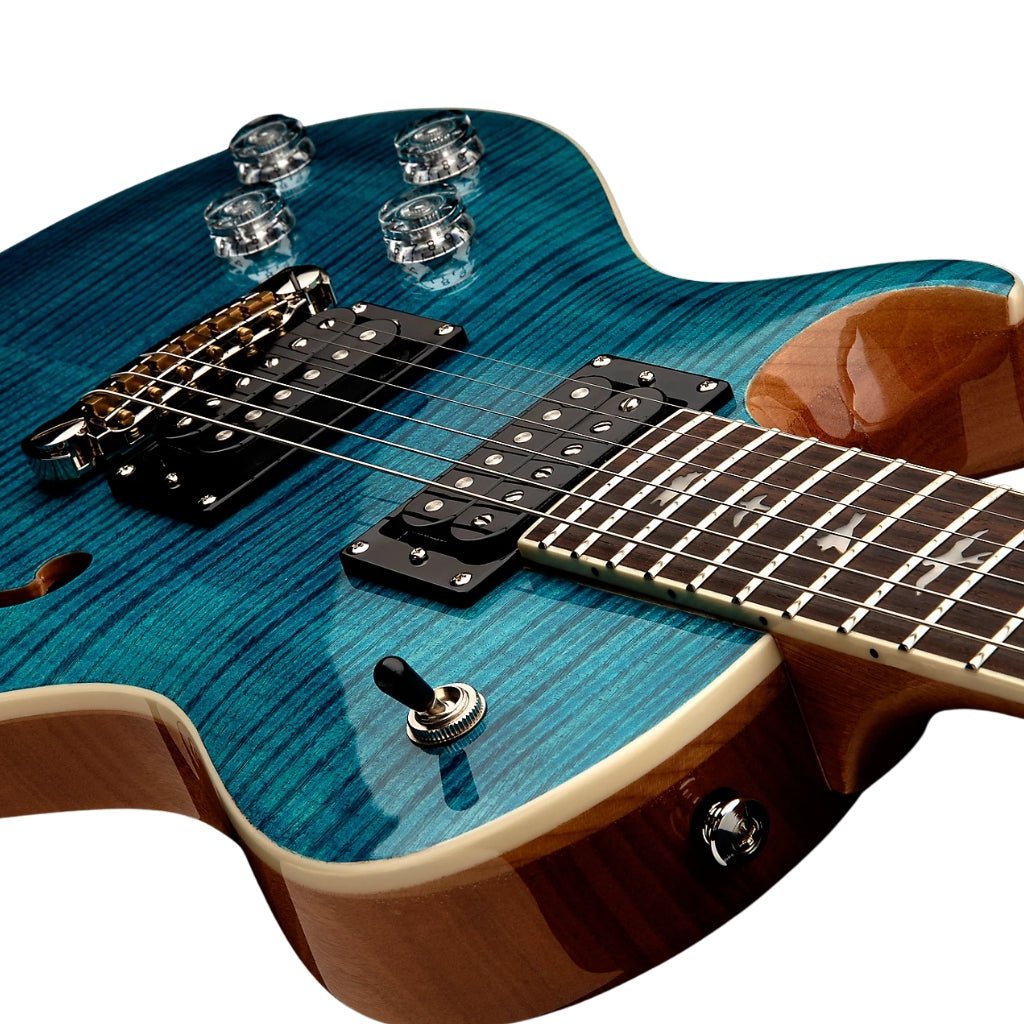 PRS SE Zach Myers 594 Semi-Hollow Left Handed Electric Guitar - Myers Blue Electric Guitars Sky Music