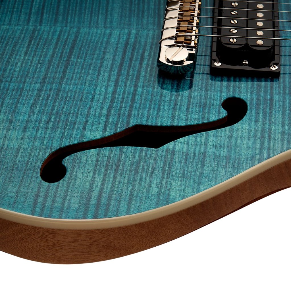 PRS SE Zach Myers 594 Semi-Hollow Left Handed Electric Guitar - Myers Blue Electric Guitars Sky Music