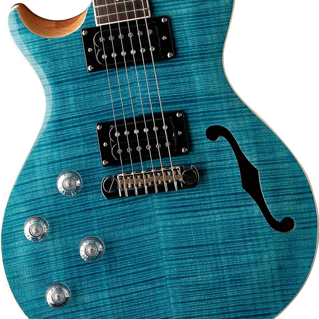 PRS SE Zach Myers 594 Semi-Hollow Left Handed Electric Guitar - Myers Blue Electric Guitars Sky Music