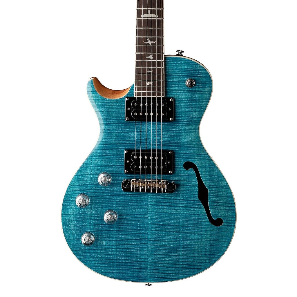 PRS SE Zach Myers 594 Semi-Hollow Left Handed Electric Guitar - Myers Blue Electric Guitars Sky Music