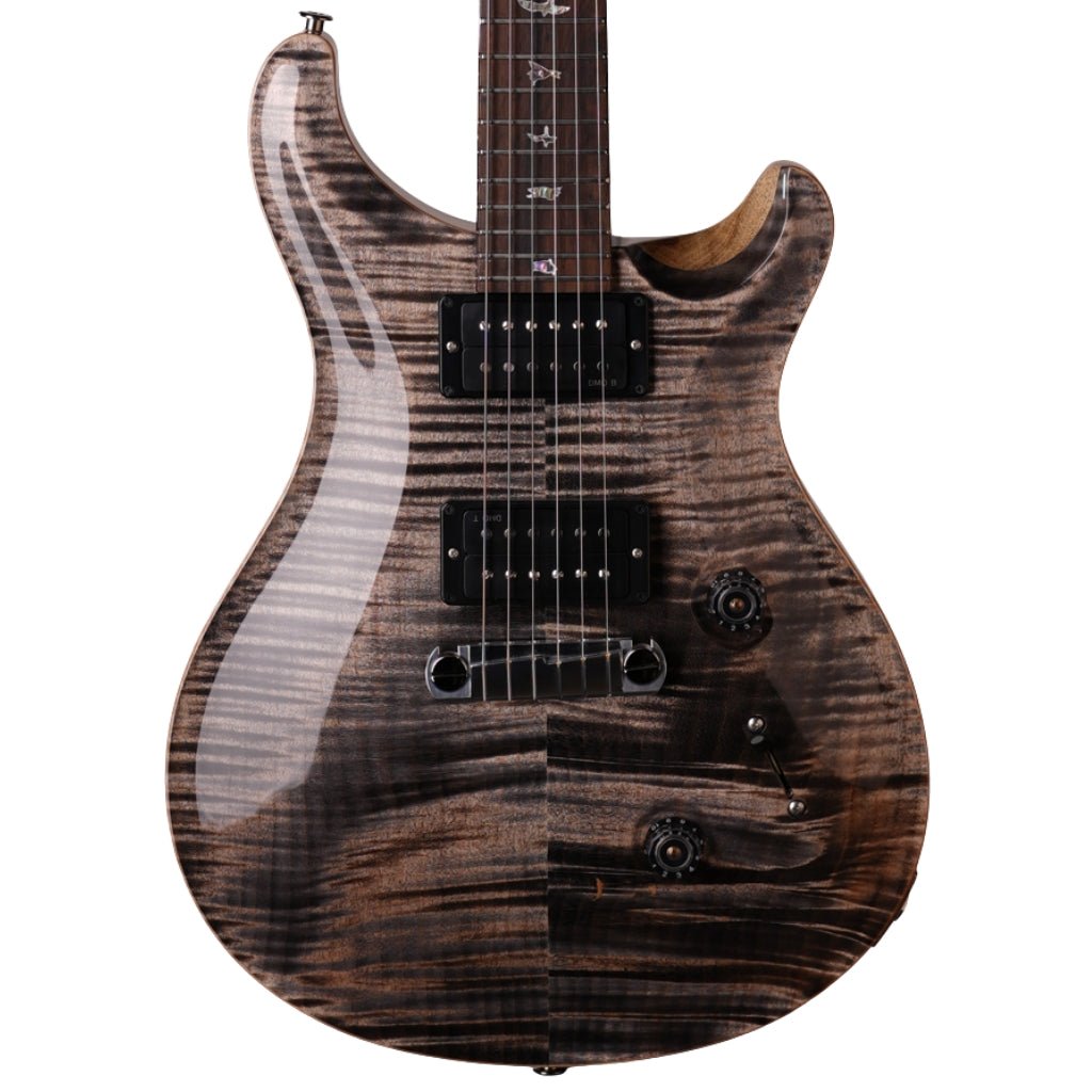 PRS Wood Library Custom 24 Stoptail 10 Top Electric Guitar - Charcoal Electric Guitars Sky Music