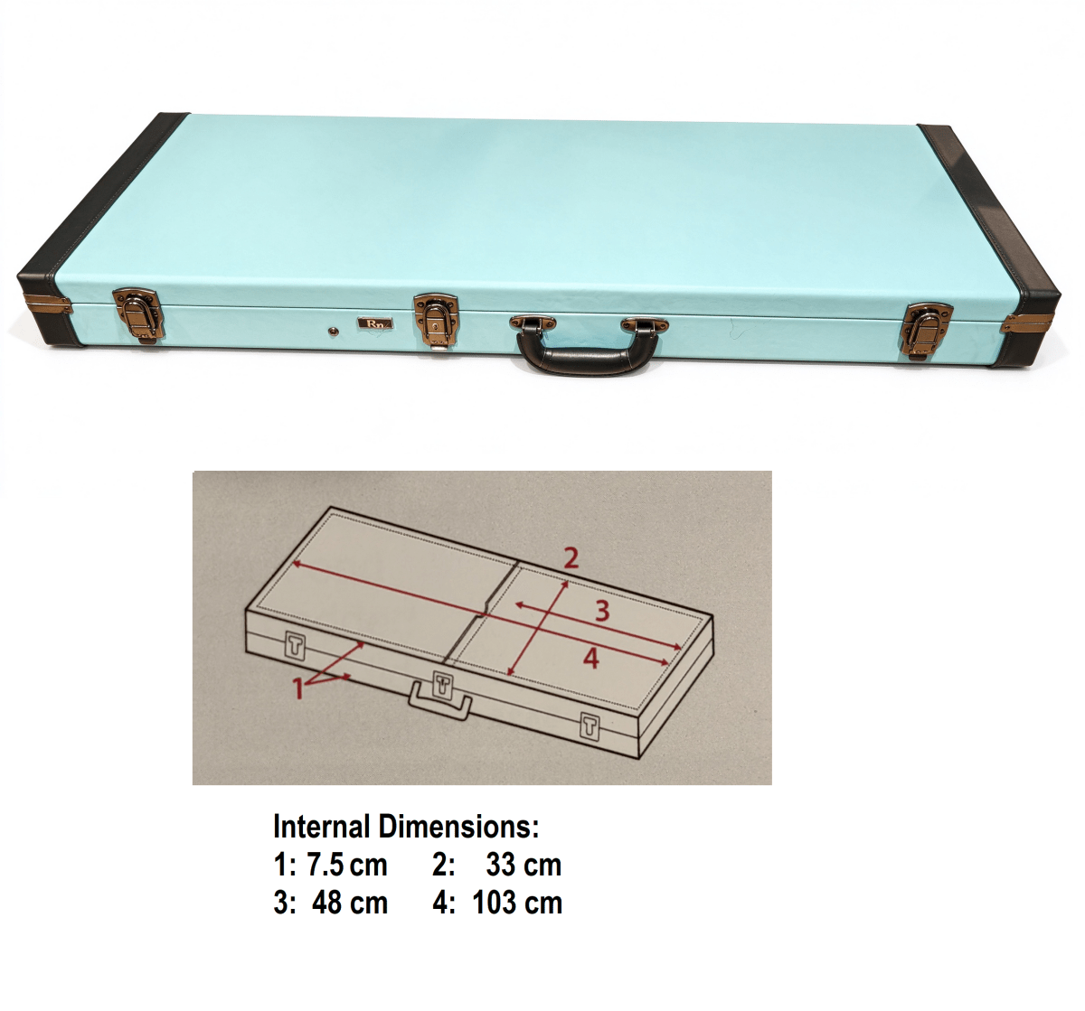 Rainbow Rectangle Electric Guitar Case WC100-RE-AQUA Electric Guitar Cases & Gigbags Sky Music