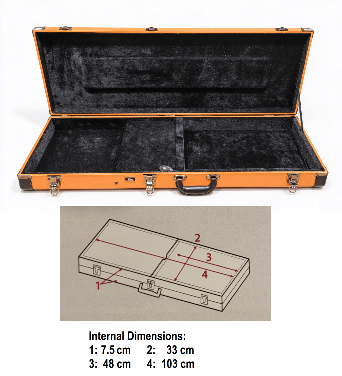 Rainbow Rectangle Electric Guitar Case WC100-RE-ORANGE Electric Guitar Cases & Gigbags Sky Music