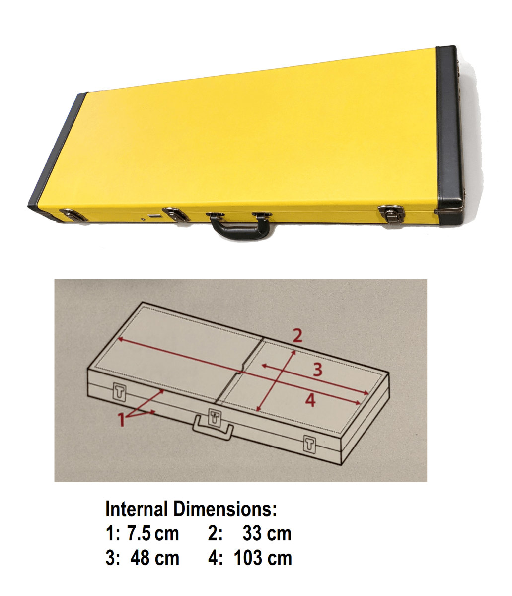 Rainbow Rectangle Electric Guitar Case WC100-RE-YELLOW Electric Guitar Cases & Gigbags Sky Music