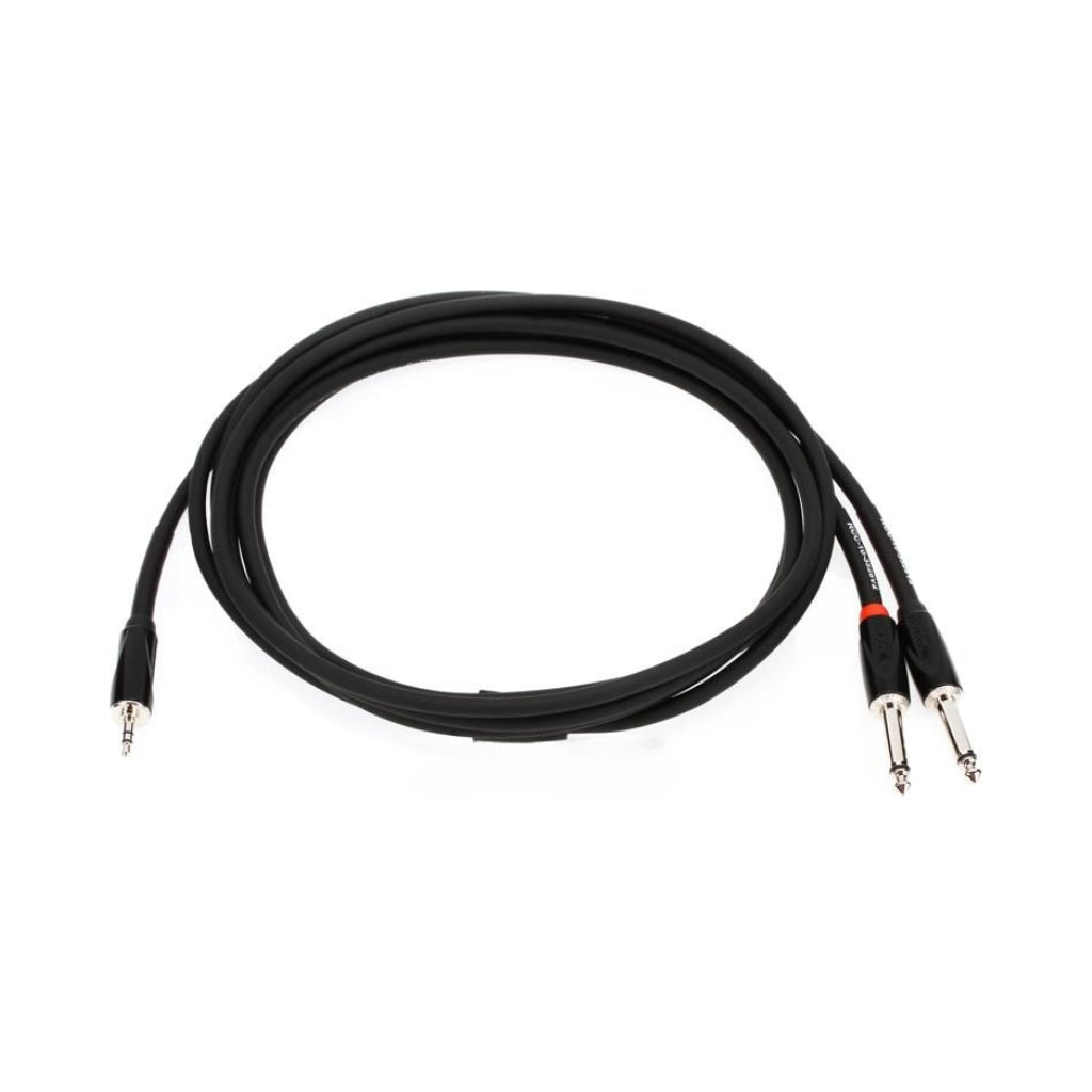 Roland - RCC-10-3528V2 1/8-inch TRS to two 1/4-inch - Black Series Interconnect Cable 10ft
