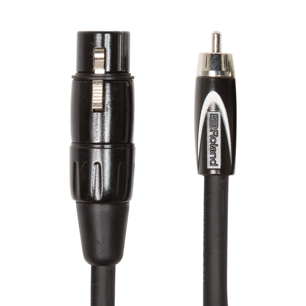 Roland - RCC-10-RCXF XLR female to RCA - Black Series Interconnect Cable 10ft