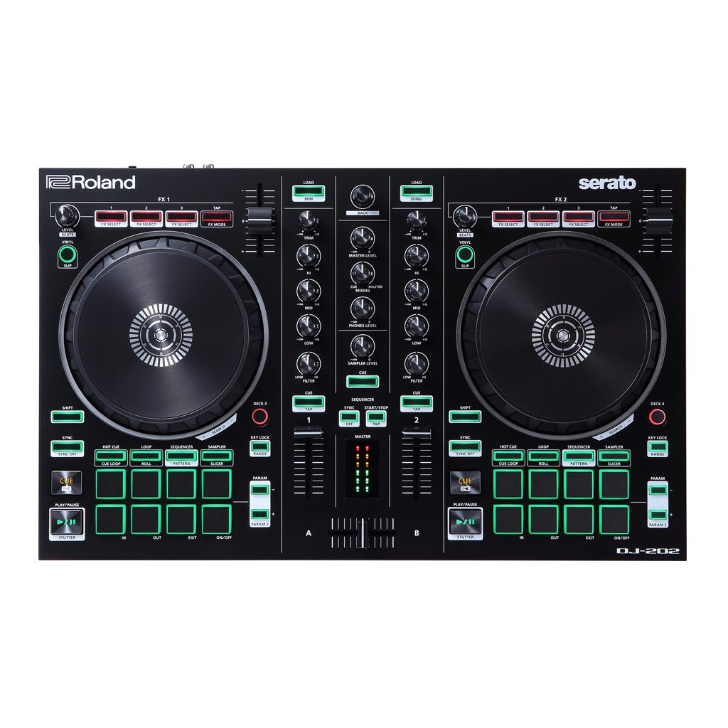 Roland DJ-202 4-deck Serato DJ Controller with Drum Machine DJ Controllers Sky Music