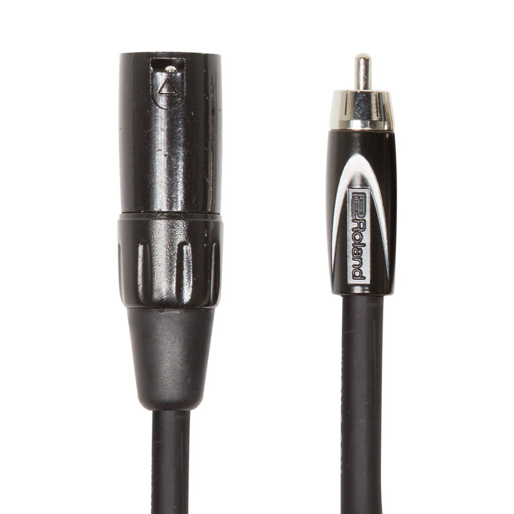 Roland RCC-10-RCXM XLR male to RCA Black Series Interconnect Cable 10ft Cables Sky Music