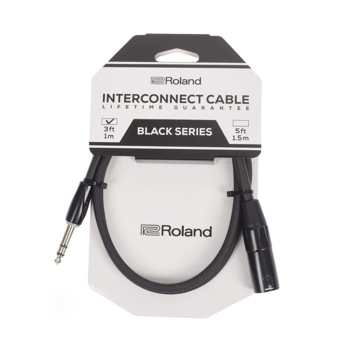 Roland RCC-3-TRXM TRS to XLRM Interconnect Cable 3ft Cables Sky Music