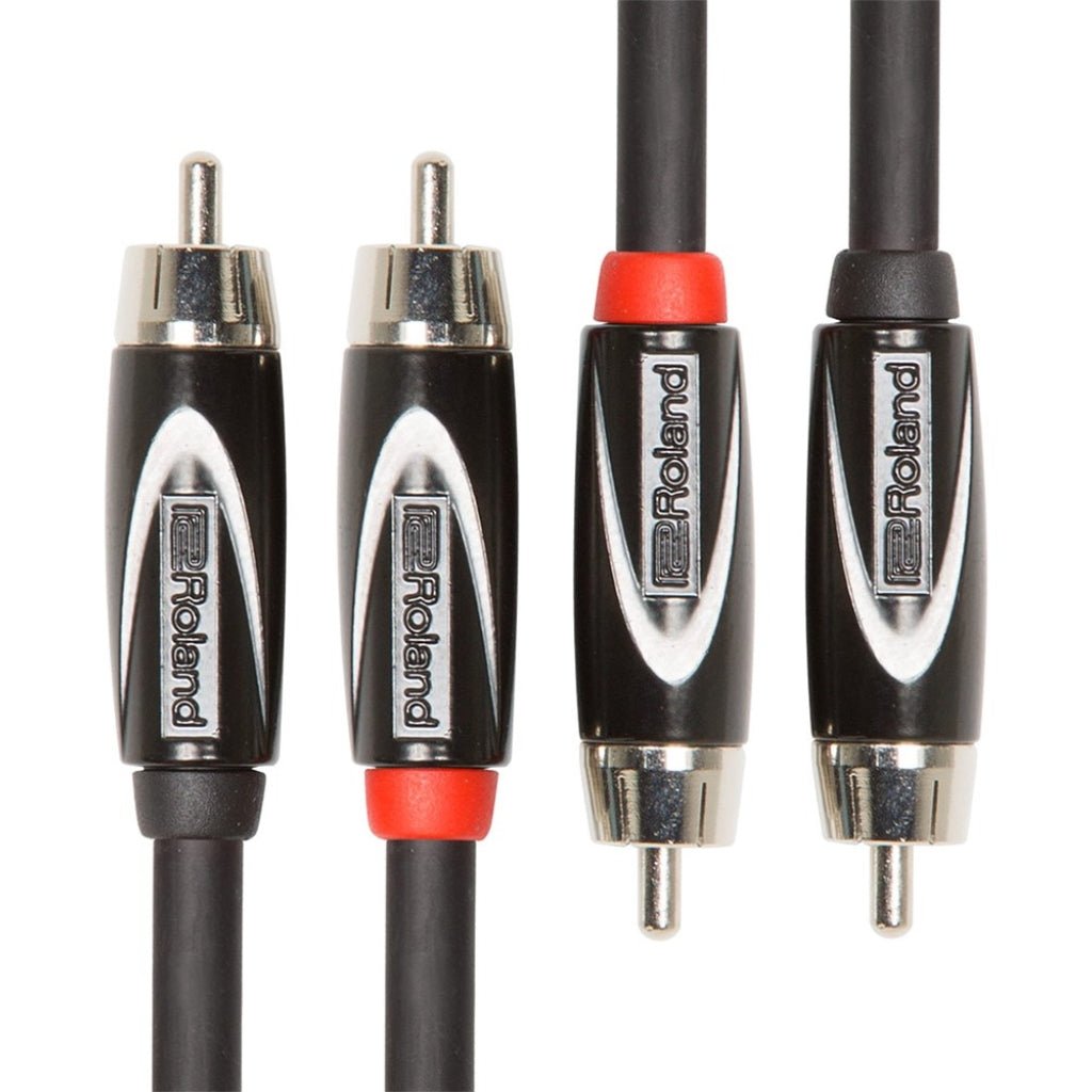 Roland RCC-5-2R2R 2RCA to 2RCA Black Series Interconnect Cable 5ft Cables Sky Music