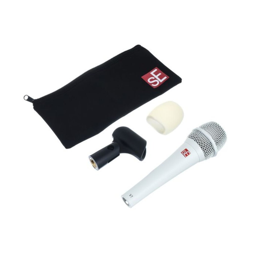 sE Electronics V7 Supercardioid Dynamic Handheld Vocal Microphone - White Microphones Sky Music