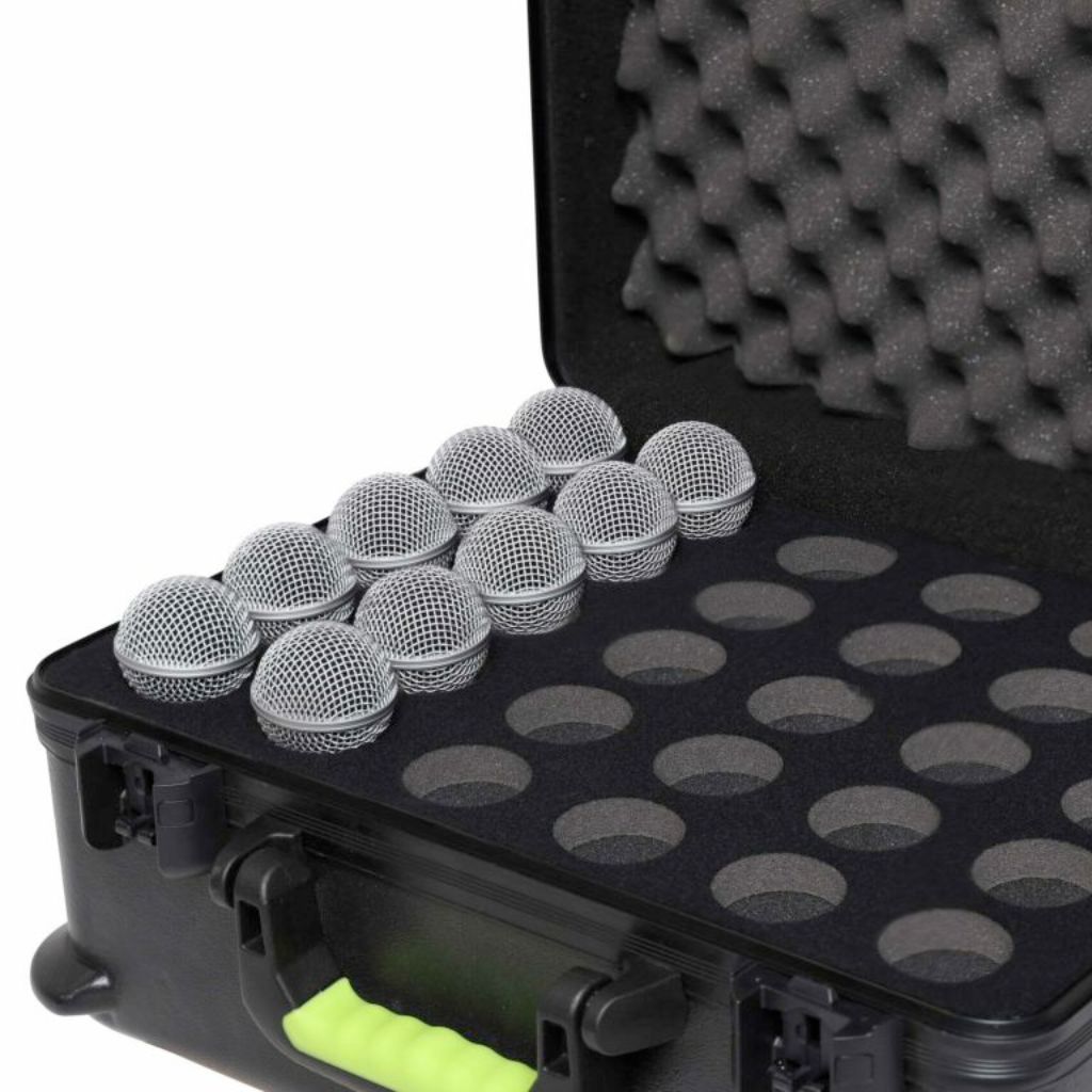 Gator - SH-MICCASE30 Molded Case w/ Drops for (30) Mics - TSA Latch