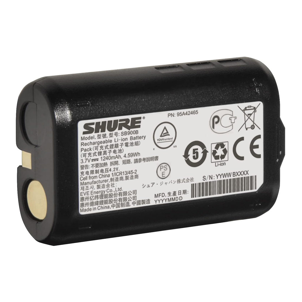 Shure SB900B Battery Li-ion Rechargeable for QLXD ULXD