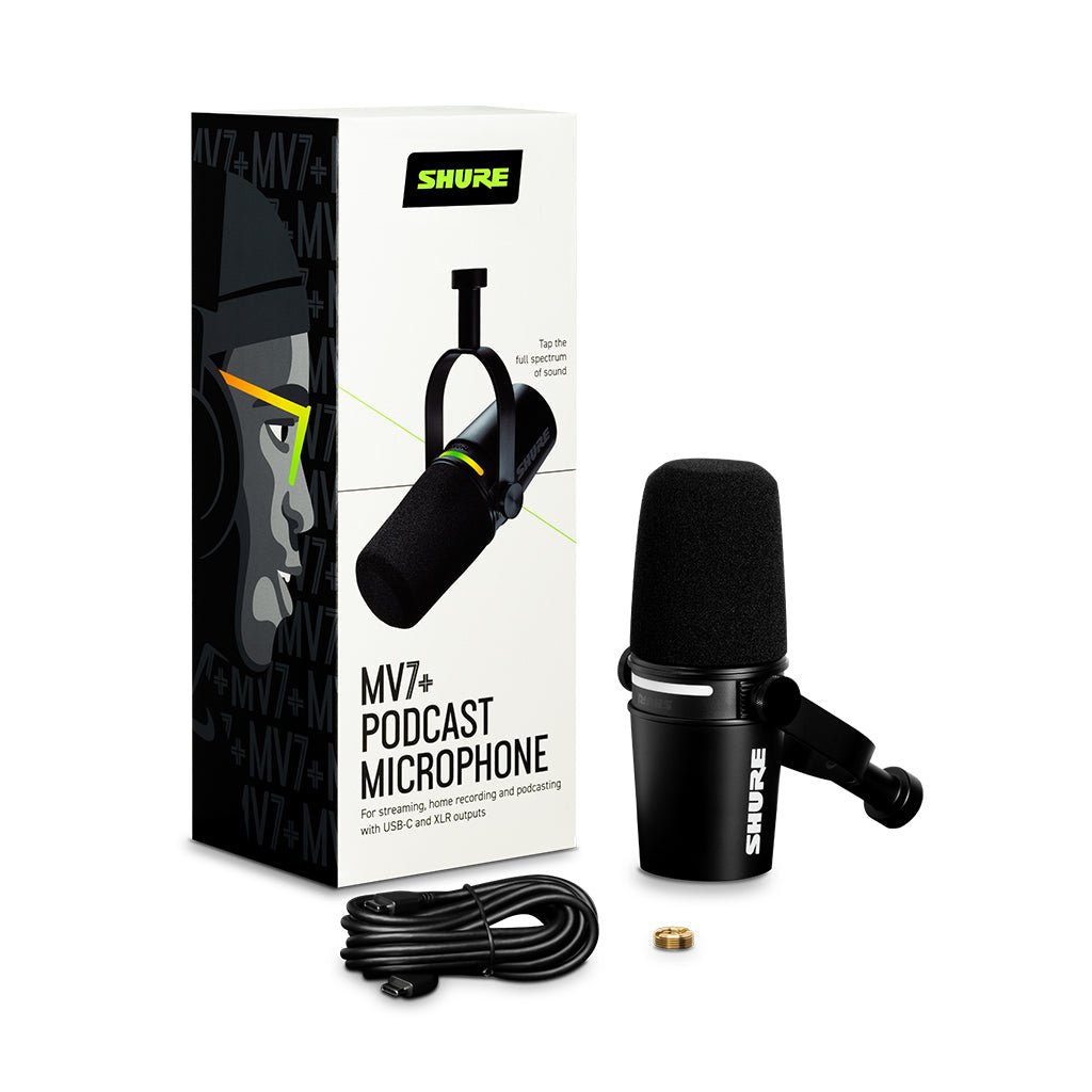 Shure Motiv MV7+ Podcast Microphone Black Microphones Sky Music
