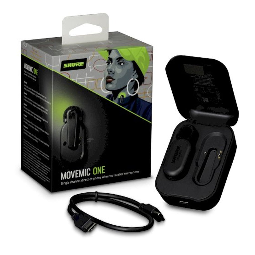 Shure MoveMic Lavalier Microphone with USB C Cable and Charging Case Microphones Sky Music