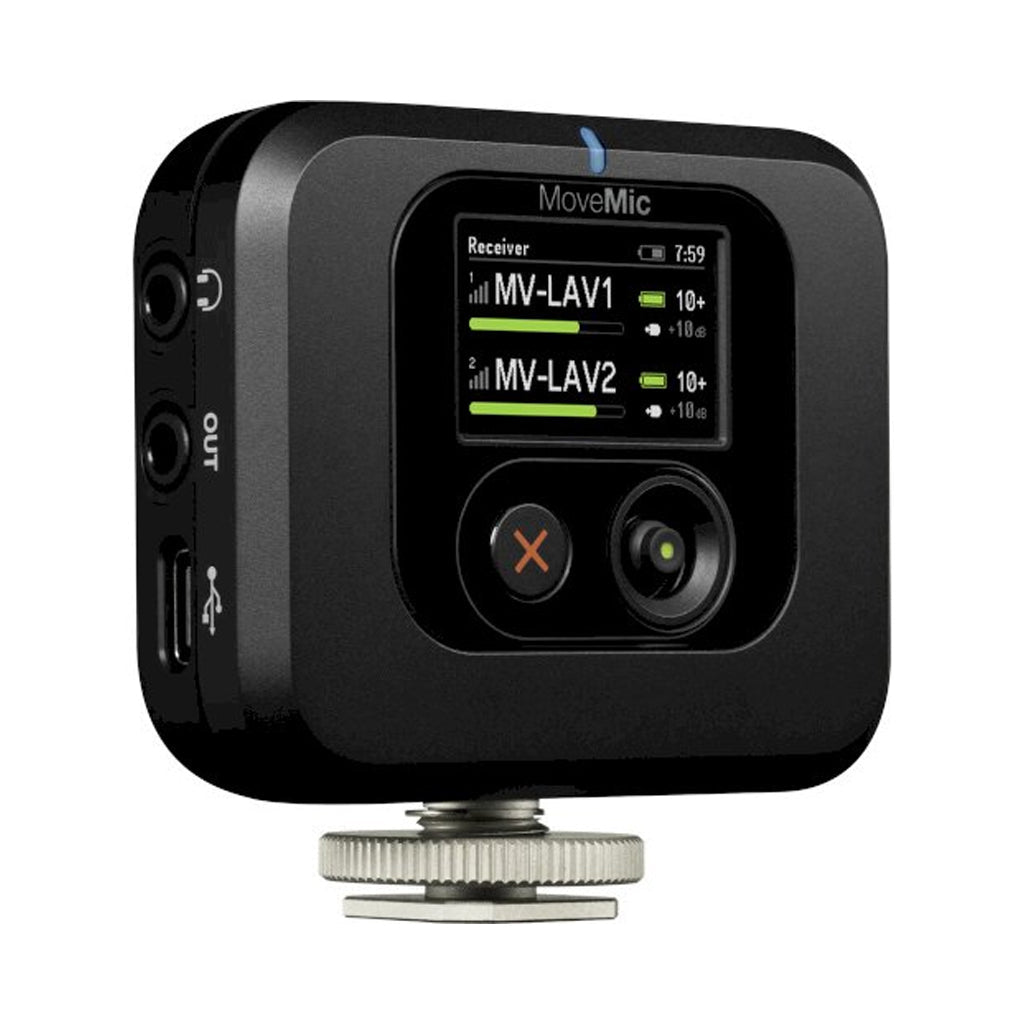 Shure MoveMic Receiver with USB-C Cable and 3.5mm Cable Microphones Sky Music