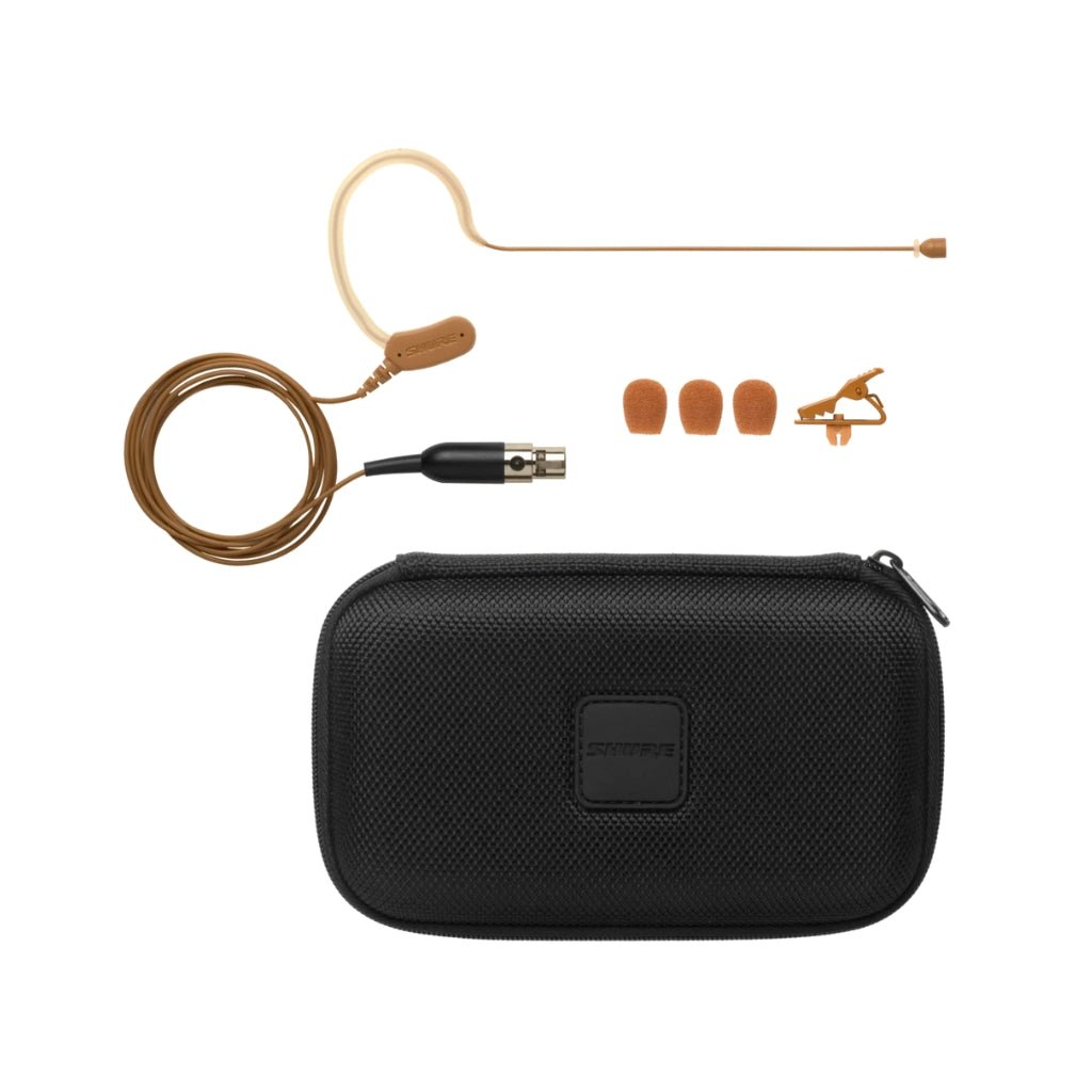 Shure MX153 Mic Headworn Cocoa Omnidirectional Condensor TA4F Connector Microphones Sky Music
