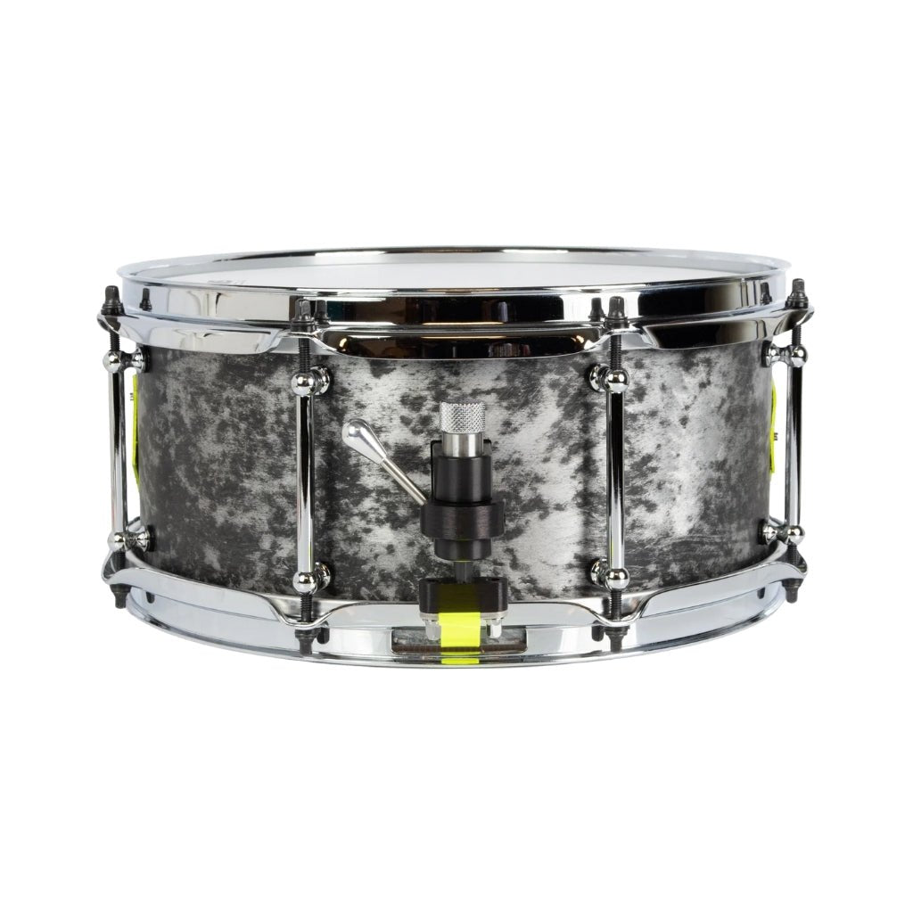 SJC Custom Drums Kevin "Pacsun" Kaine x Knocked Loose Signature "Suffocate" USA Snare Drum 6x13-inch - Distressed Aluminum Snare Drums Sky Music