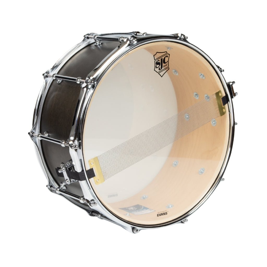 SJC Custom Drums Navigator Maple Snare Drum 6.5x14-inch - Ghost Black Snare Drums Sky Music