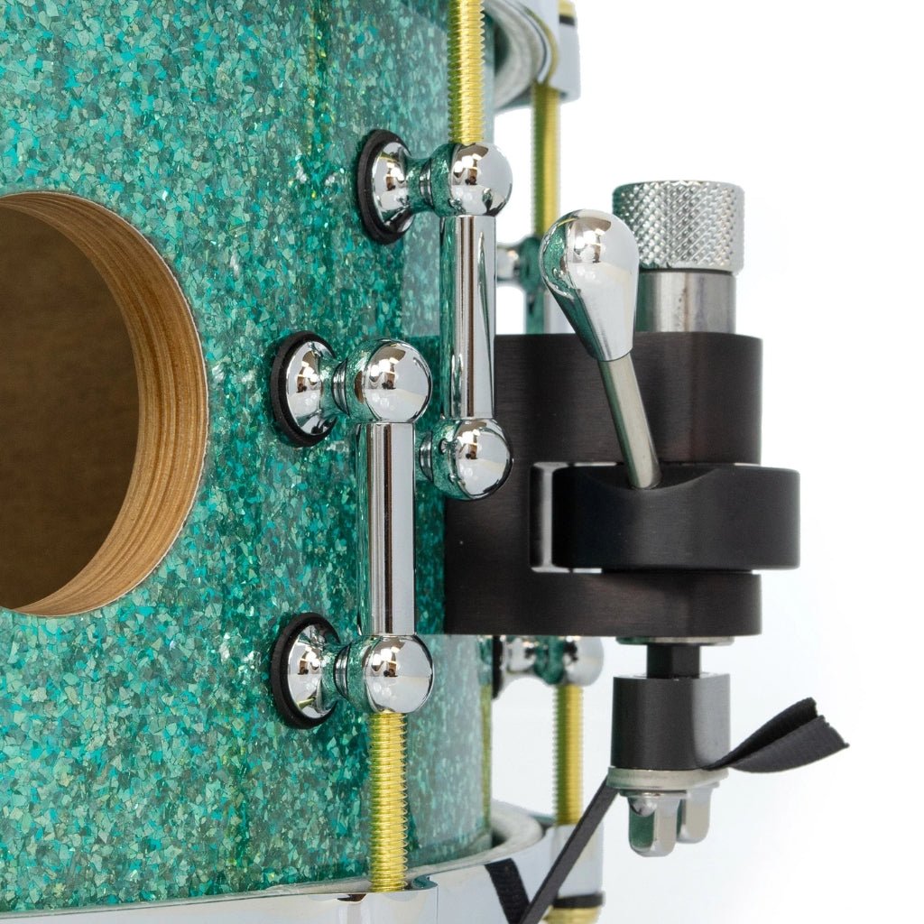 SJC Custom Drums XXV Anniversary 6.5x14-inch 25-Ply Maple Snare Drum - Turquoise Glass Glitter Snare Drums Sky Music