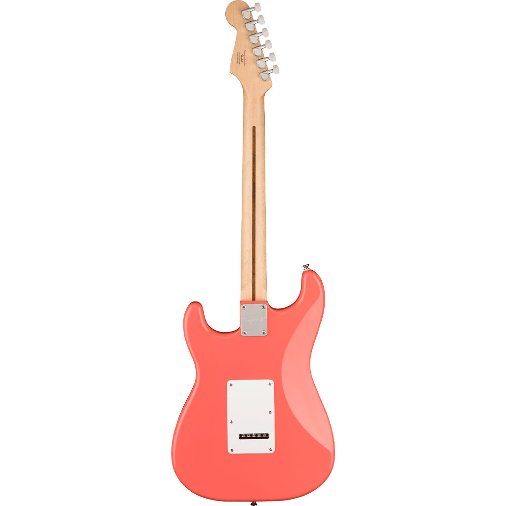 Squier Sonic™ Stratocaster® HSS, Maple Fingerboard - White Pickguard - Tahitian Coral