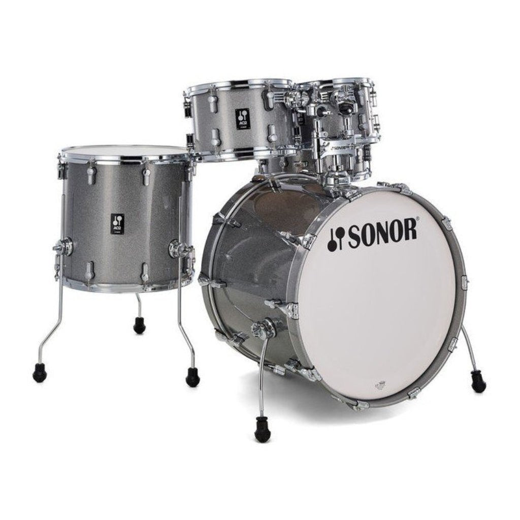 Sonor AQ2 Series Stage 5-Piece Shell Pack with 4000 series Hardware - Titanium Quartz Acoustic Drums Sky Music