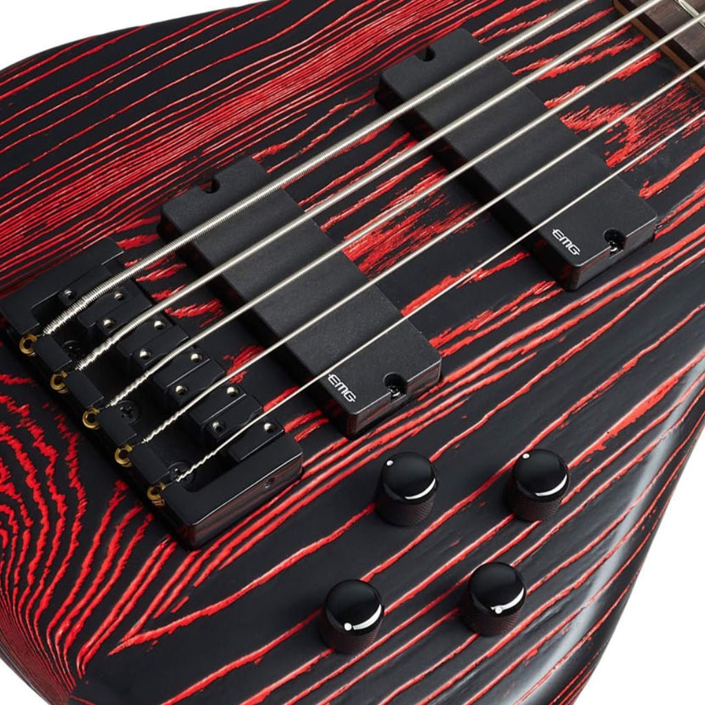 Spector Pulse 5 Bass Guitar - Cinder Red Sandblast Bass Guitars Sky Music