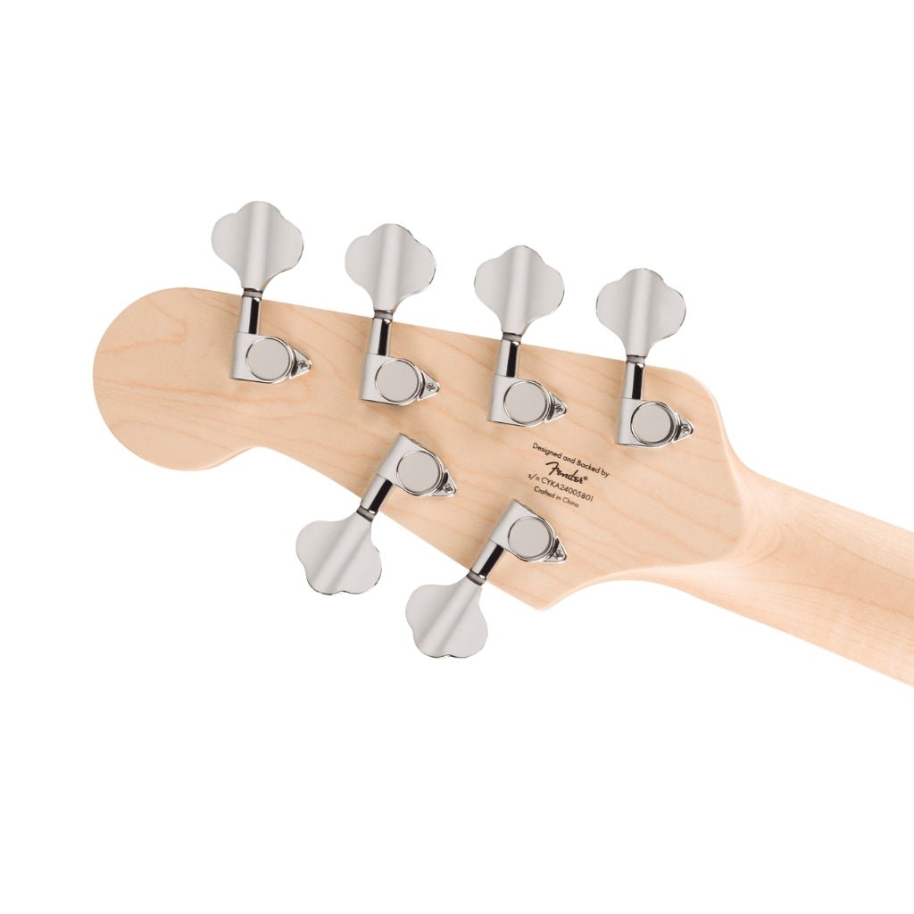 Squier Affinity Series Jazz Bass VI with Laurel Fingerboard and Black Pickguard - Black Metallic Bass Guitars Sky Music