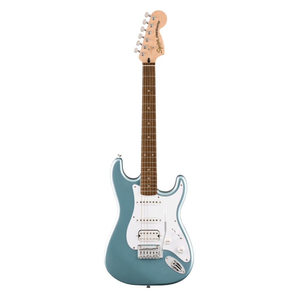 Squier Affinity Series Stratocaster Junior HSS Laurel Fingerboard with White Pickguard - Ice Blue Metallic Electric Guitars Sky Music