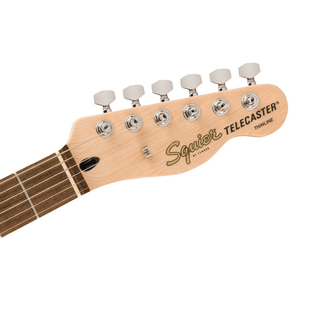 Squier Affinity Series Telecaster Thinline Laurel Fingerboard with Black Pickguard - Olympic White Electric Guitars Sky Music