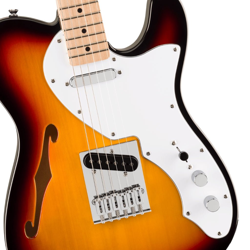 Squier Affinity Series Telecaster Thinline Maple Fingerboard with White Pickguard - 3 Colour Sunburst Electric Guitars Sky Music