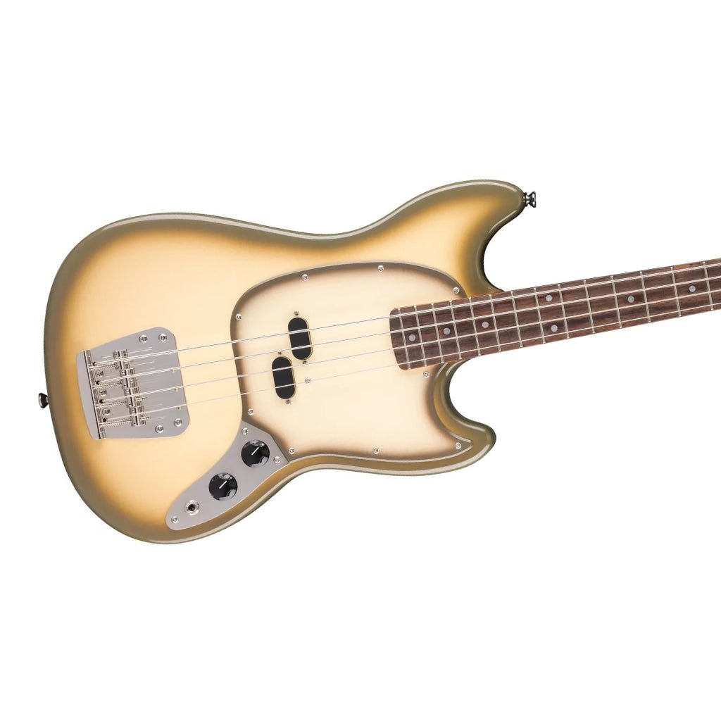 Squier FSR Classic Vibe '60s Mustang Bass Guitar - Antigua Burst, Laurel Fingerboard Bass Guitars Sky Music