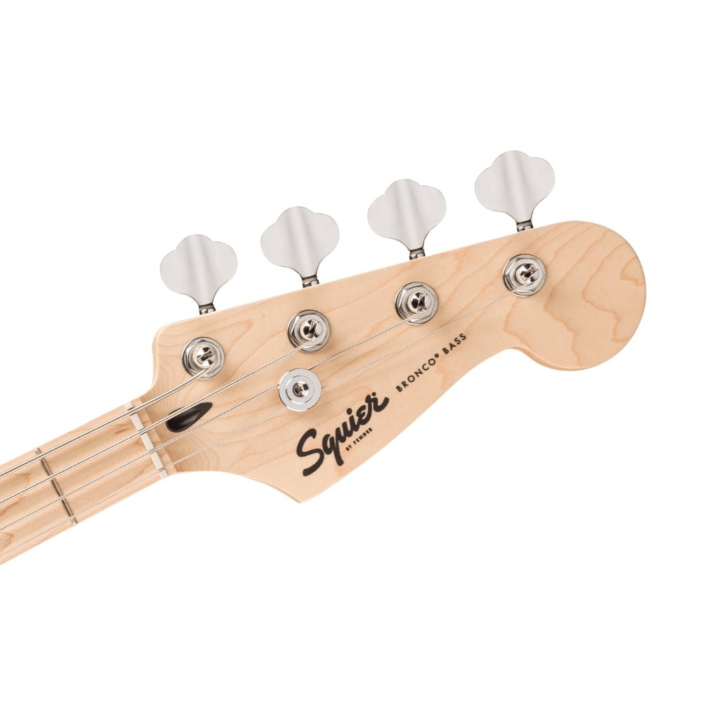 Squier FSR Sonic Bronco Bass - Shell Pink, Maple Fingerboard Bass Guitars Sky Music