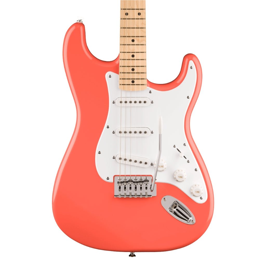 Squier FSR Squier Sonic Stratocaster - Tahitian Coral, Maple Fingerboard Electric Guitars Sky Music
