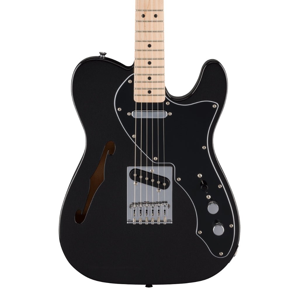 Squier Limited Edition Affinity Series Telecaster Thinline - Metallic Black, Maple Fingerboard Electric Guitars Sky Music