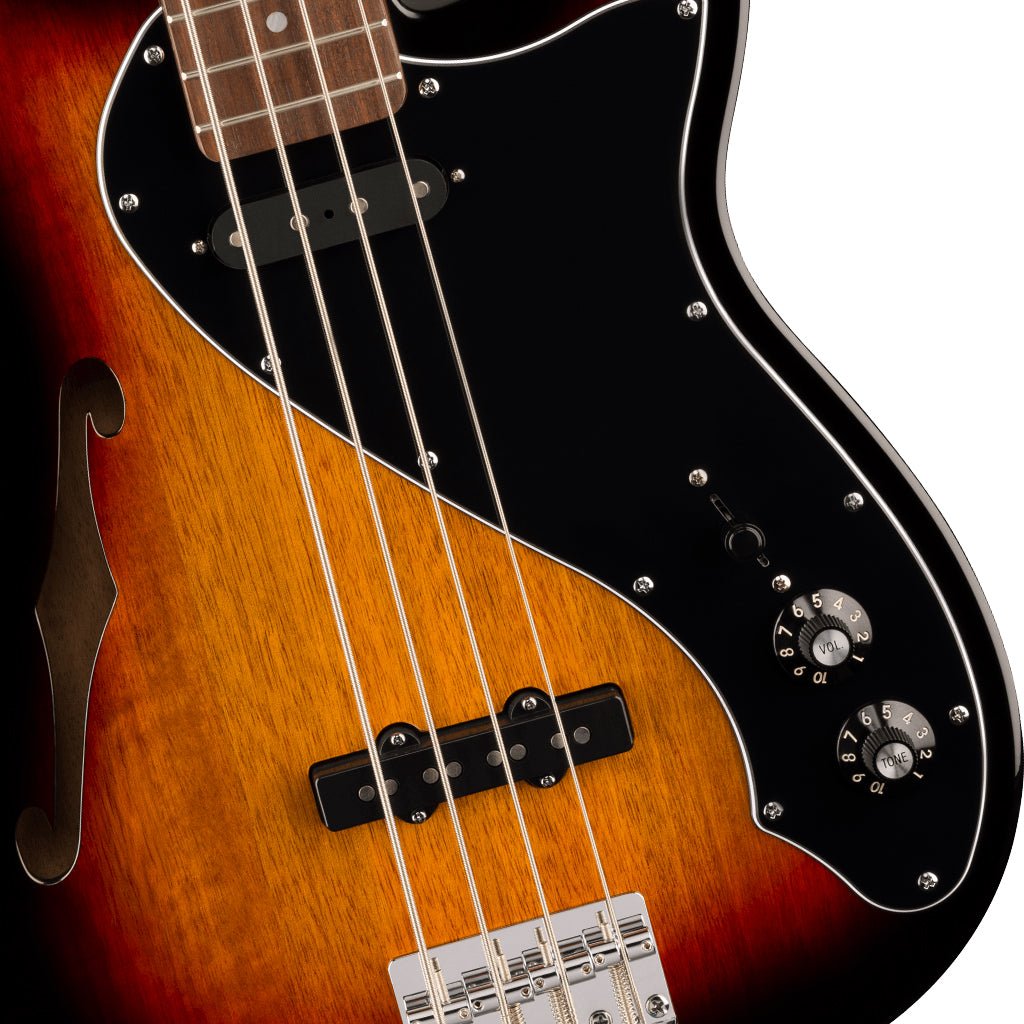 Squier Paranormal Precision Bass Thinline SJ Laurel Fingerboard - 3-Color Sunburst Bass Guitars Sky Music