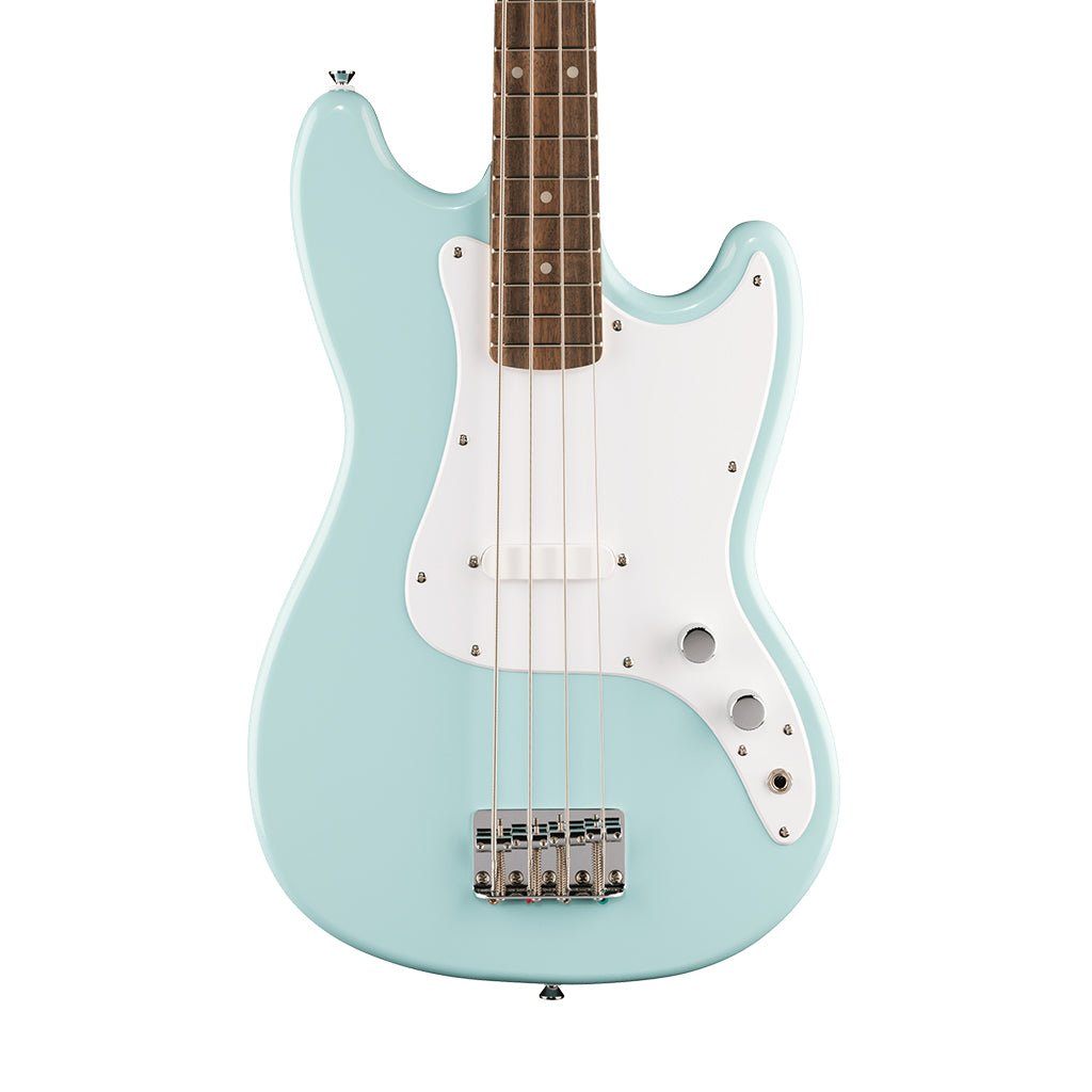 Squier Sonic Bronco Bass Laurel Fingerboard Bass Guitar - Daphne Blue Bass Guitars Sky Music