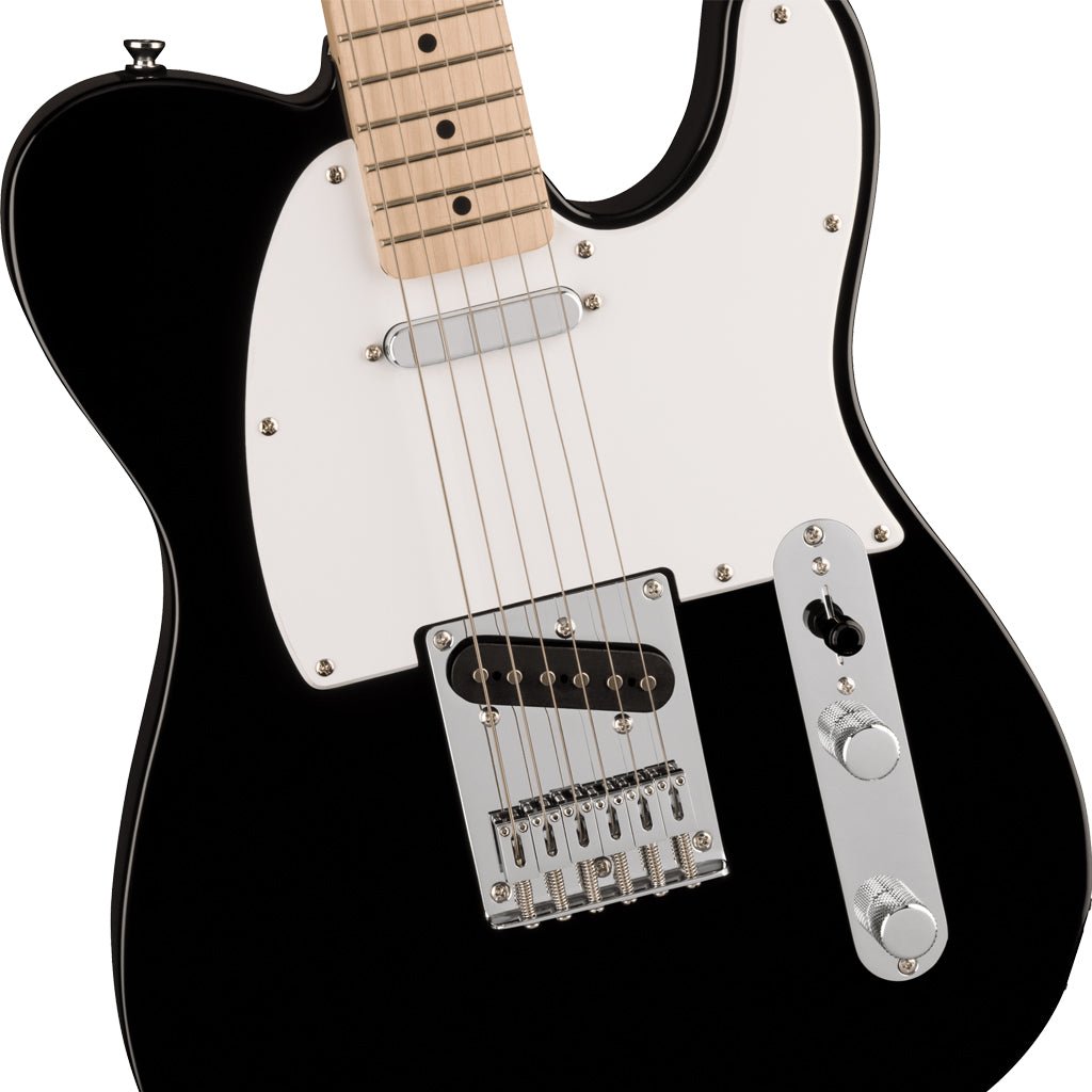 Squier Sonic Telecaster Maple Fingerboard w/White Pickguard - Black Electric Guitars Sky Music