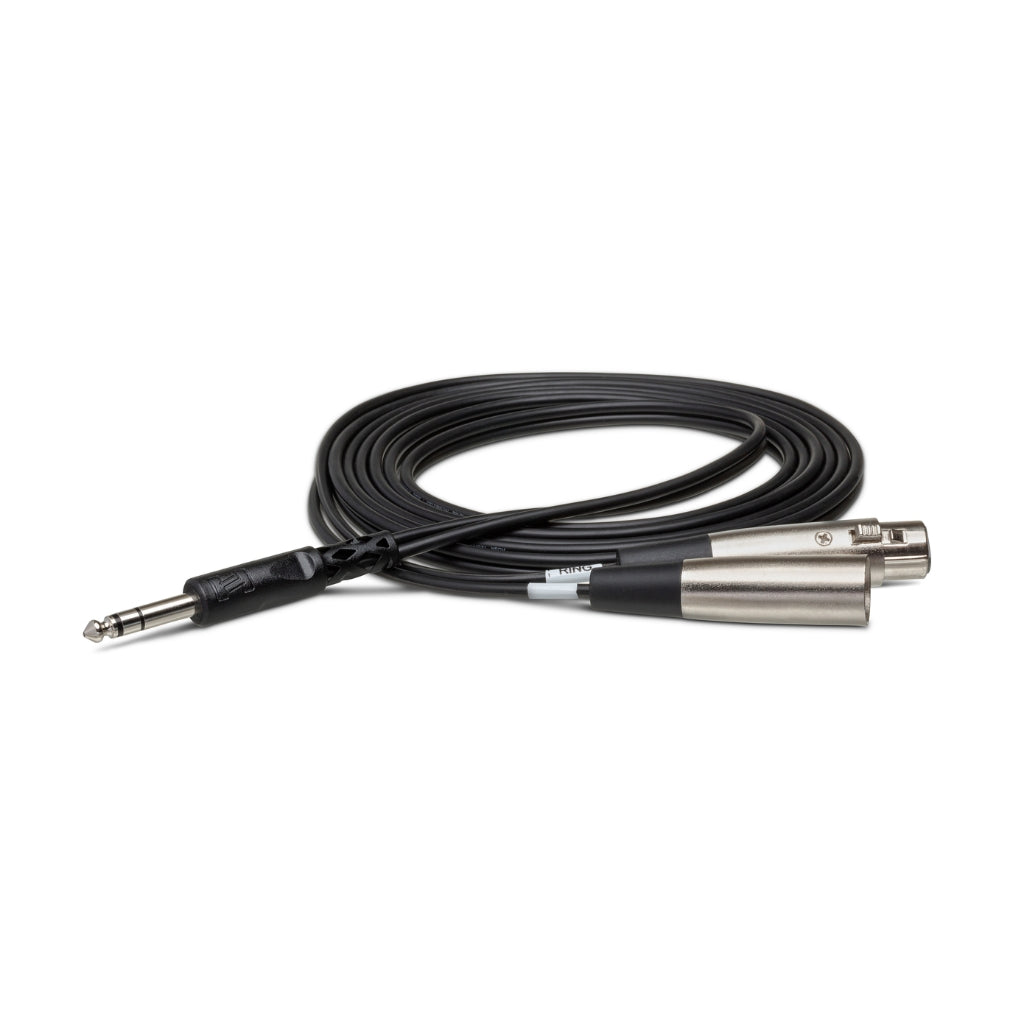 Hosa Technology 1/4 in TRS to - XLR3M and XLR3F - Insert Cable 3m