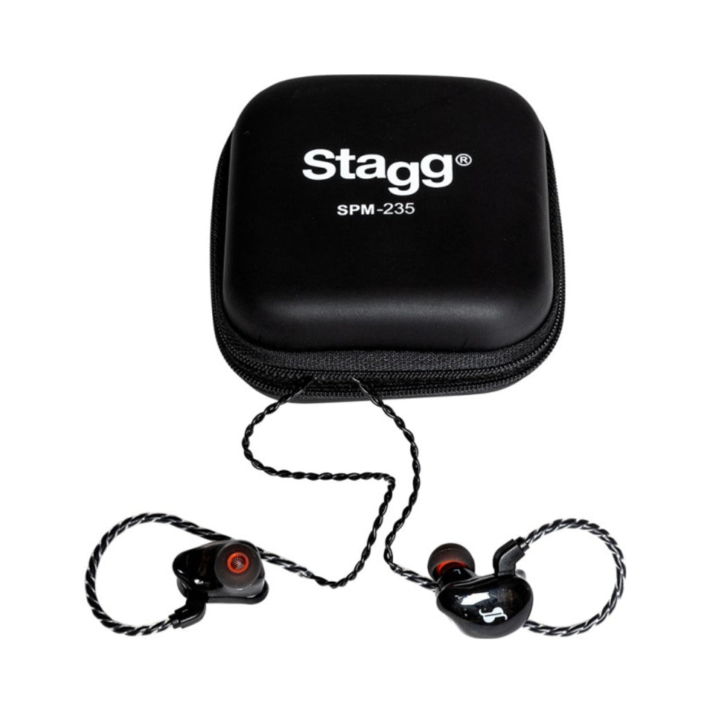Stagg SPM-235 2 Driver High Resolution In-Ear Monitors - Black IEM Systems Sky Music