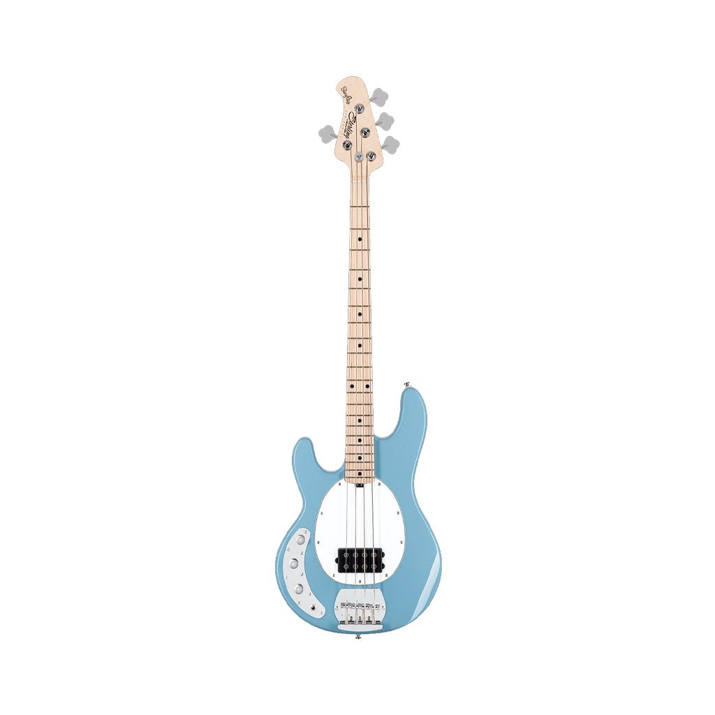 Sterling RAY4 Maple Neck Left Handed - Chopper Blue Bass Guitars Sky Music