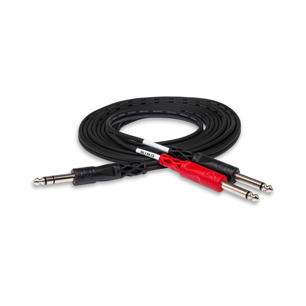 Hosa - 1/4 in TRS to Dual 1/4 in TS - Insert Cable 1m