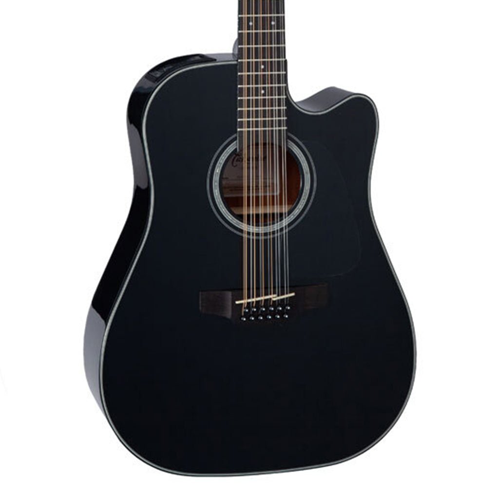 Takamine GD30 Series 12 String Dreadnought AC/EL Guitar with Cutaway in Black Gloss Finish Acoustic Guitars Sky Music