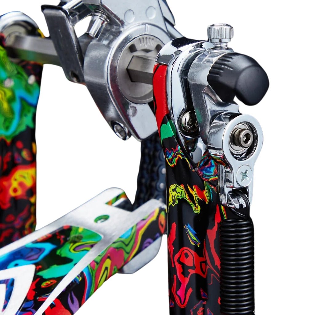 Tama HP900PM 50th Anniversary Limited Edition Iron Cobra Power Glide Single Pedal - Marble Psychedelic Rainbow Drum Hardware Sky Music
