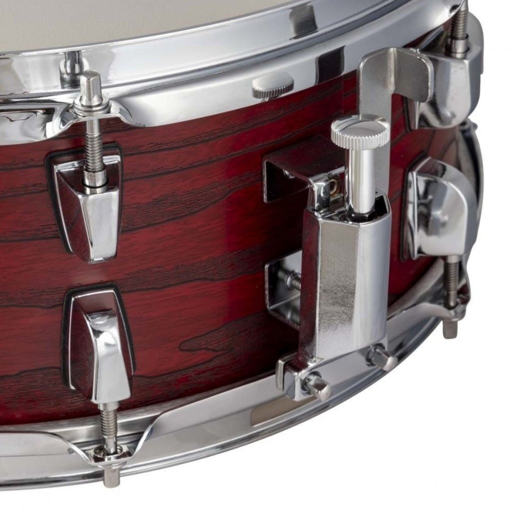 Tamburo T5 LX Series Snare Drum - 5.5 inches x 14 inches, Wood Grain Red Snare Drums Sky Music