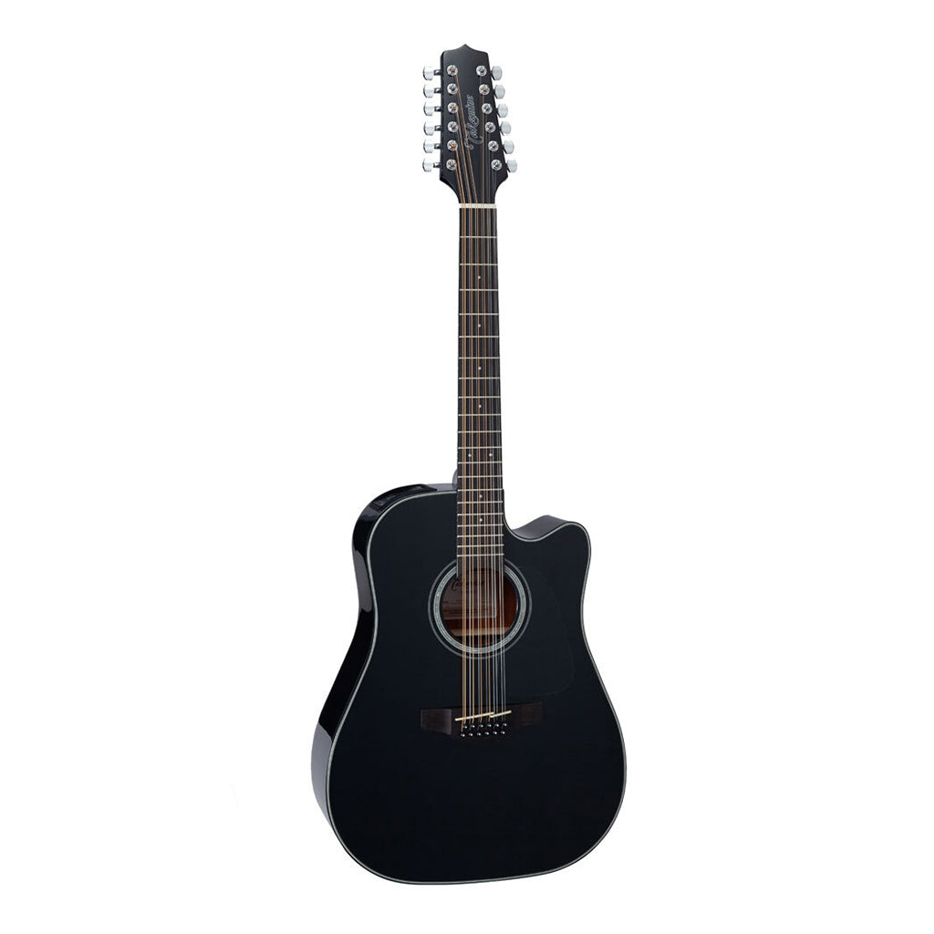 Takamine GD30 Series 12 String Dreadnought AC EL Guitar with Cutaway in Black Gloss Finish