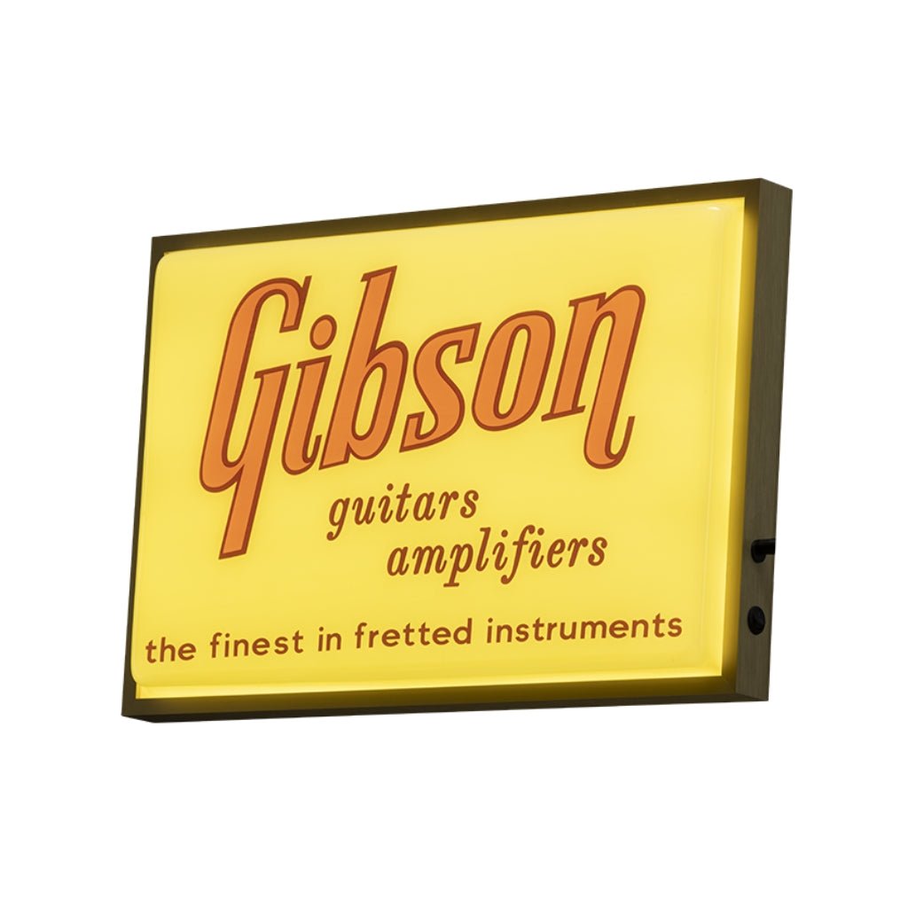 The Gibson Custom Logo LED Gold Sign Merchandise & Apparel Sky Music