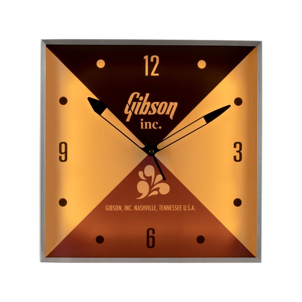 The Gibson Inc Vintage Lighted Wall Clock Merchandise & Apparel Sky Music