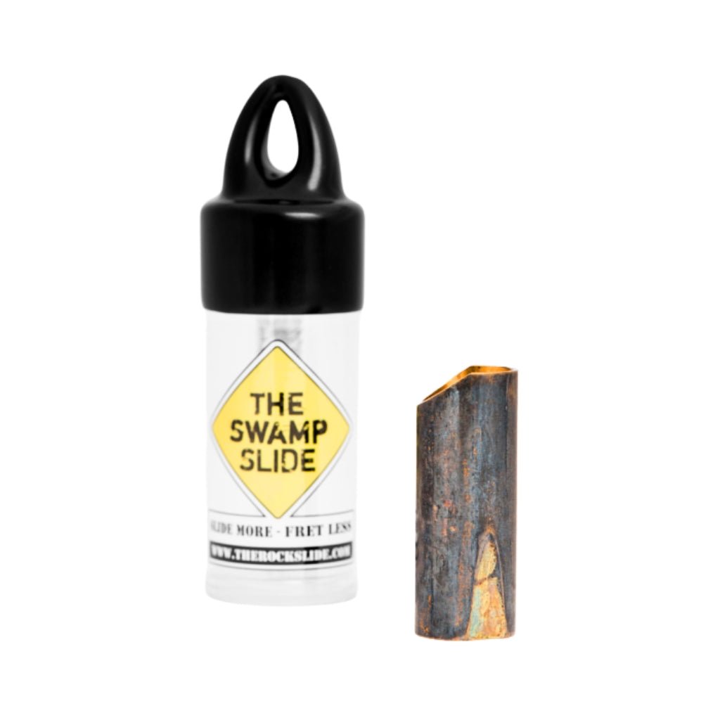 The Rock Slide Aged Brass Swamp Slide - Medium Guitar Slides Sky Music
